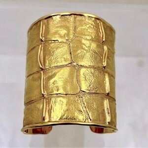 MONIKA CHIANG Gold CROC Cuff Bracelet